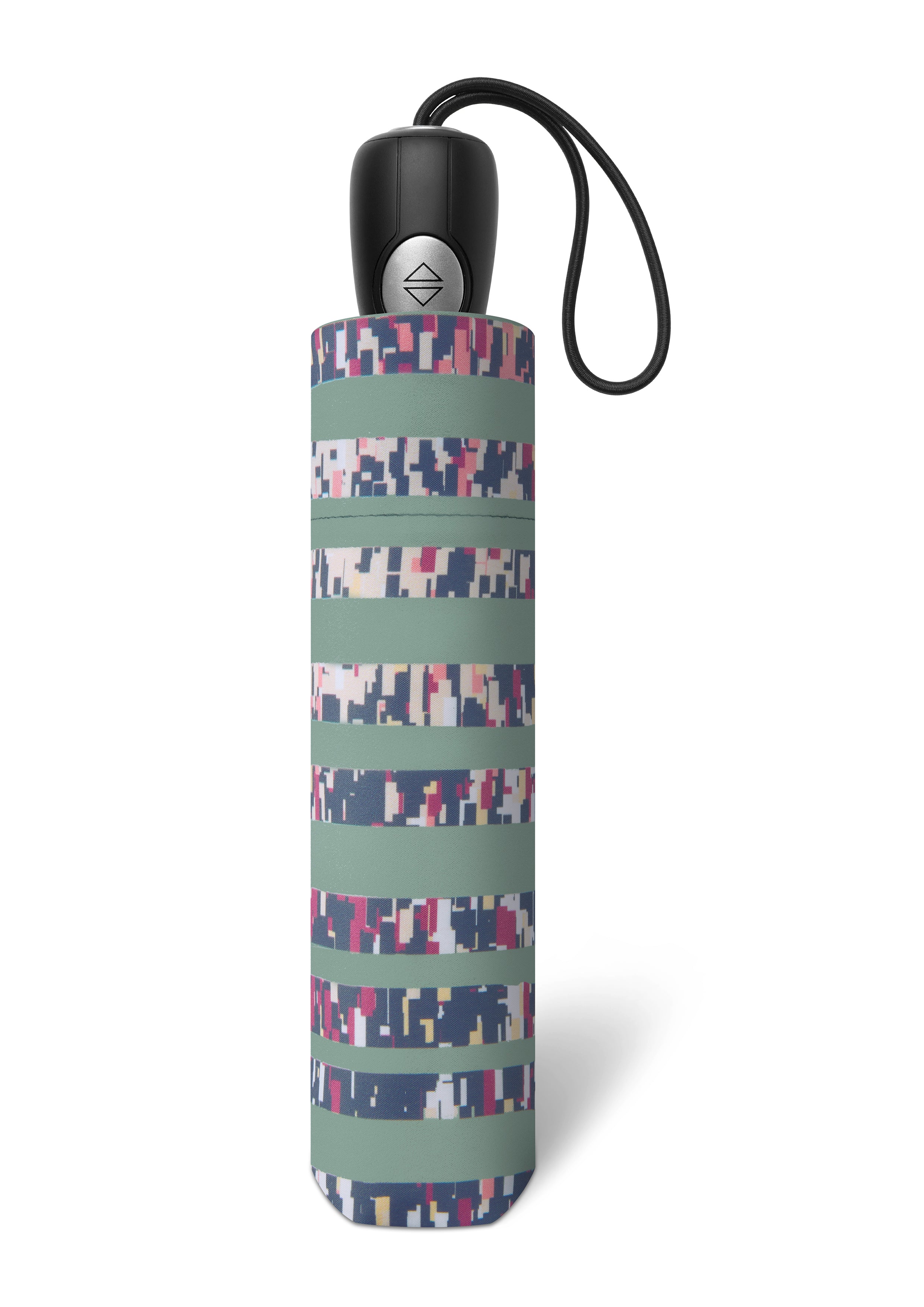 Pierre Cardin Damen Regenschirm Taschenschirm Auf-Zu Automatik jade stripe