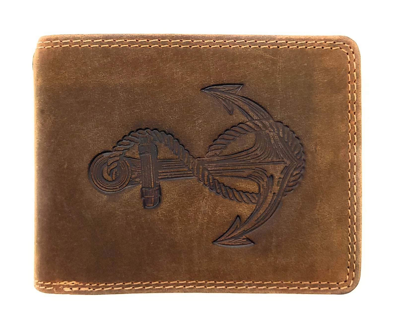 Hill Burry echt Leder Portemonnaie Geldbörse Geldbeutel Anker mit RFID Schutz