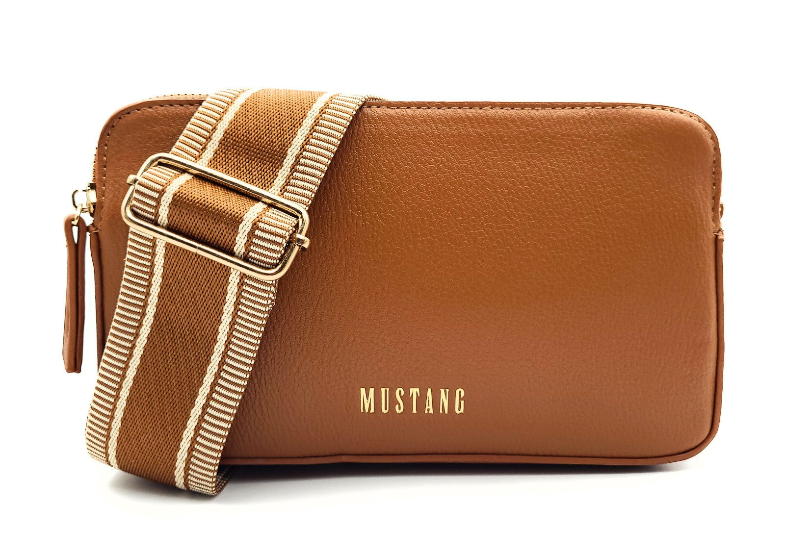 Mustang kleine Damen Handtasche Umhängetasche Crossbag "Amondans" cognac braun