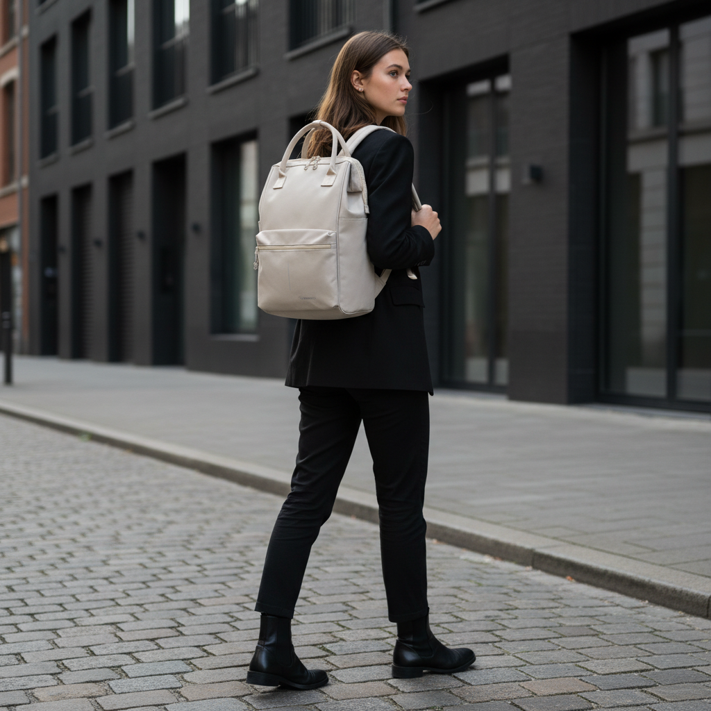 New Rebels® Tremont – Rucksack mit Laptopfach 15,5" | Serie Valor | Beige Blush