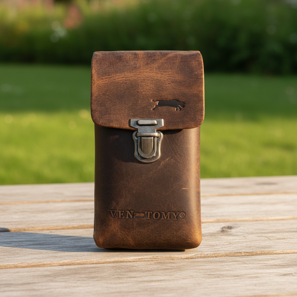 Ven Tomy kleine echt Leder Gürteltasche Bikertasche Hüfttasche Hochformat Hunterleder