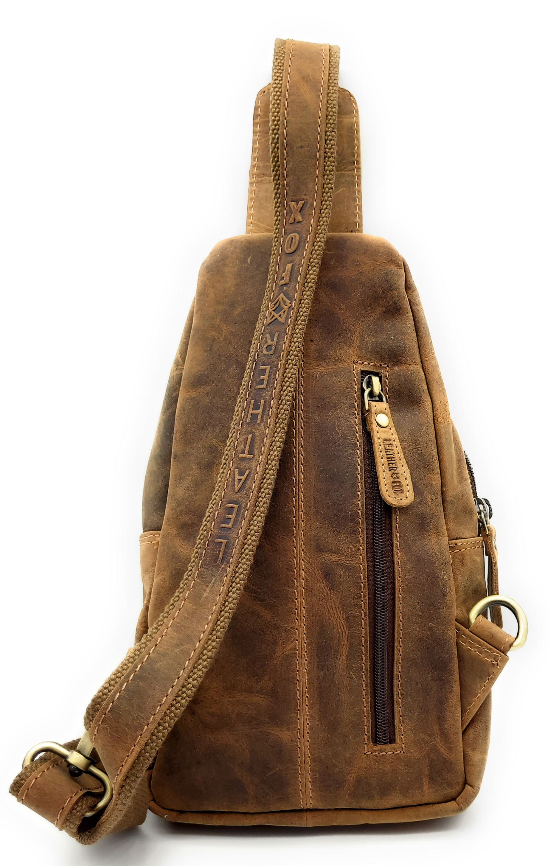 Leatherfox Slingbag Hunterleder | Echtleder Crossbody Bag | Damen & Herren | 30×15×8 cm