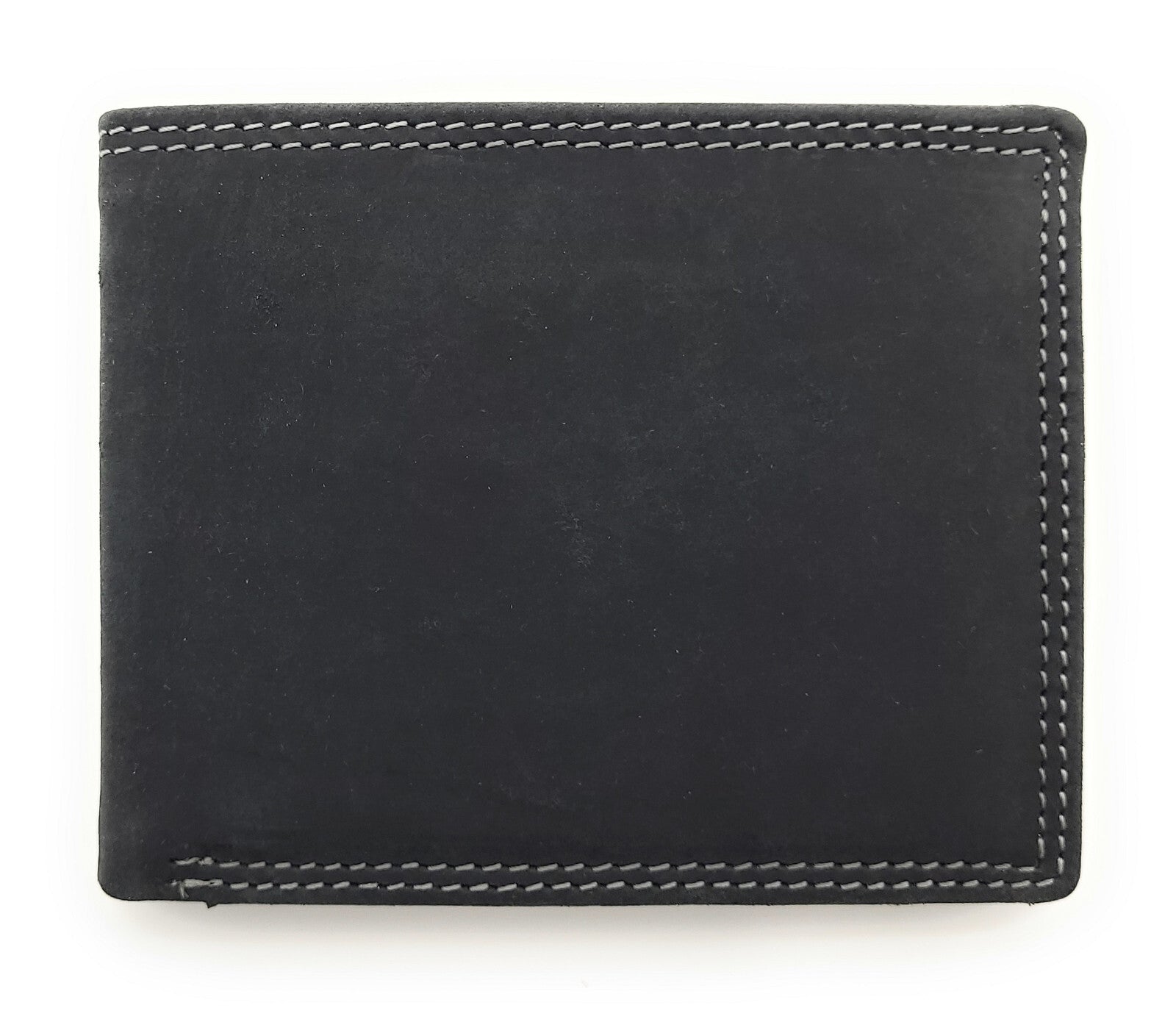 Jockey Club Basic Lederbörse Herren - Hunterleder RFID-Schutz Geldbörse Portemonnaie schwarz