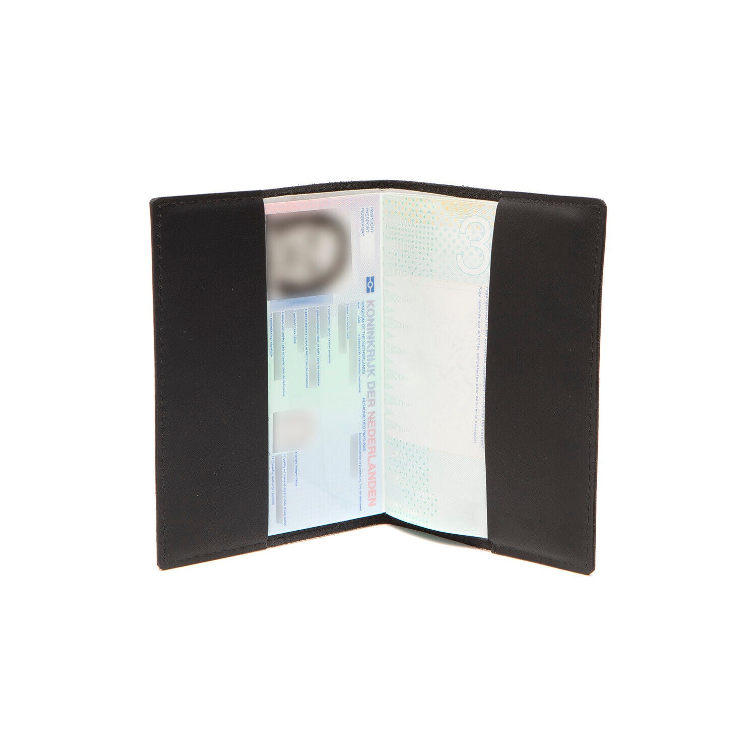 The Chesterfield Brand Passport Cover – Hochwertiges Reisepass-Etui aus 100% Rindsleder mit Weltkarten-Design schwarz