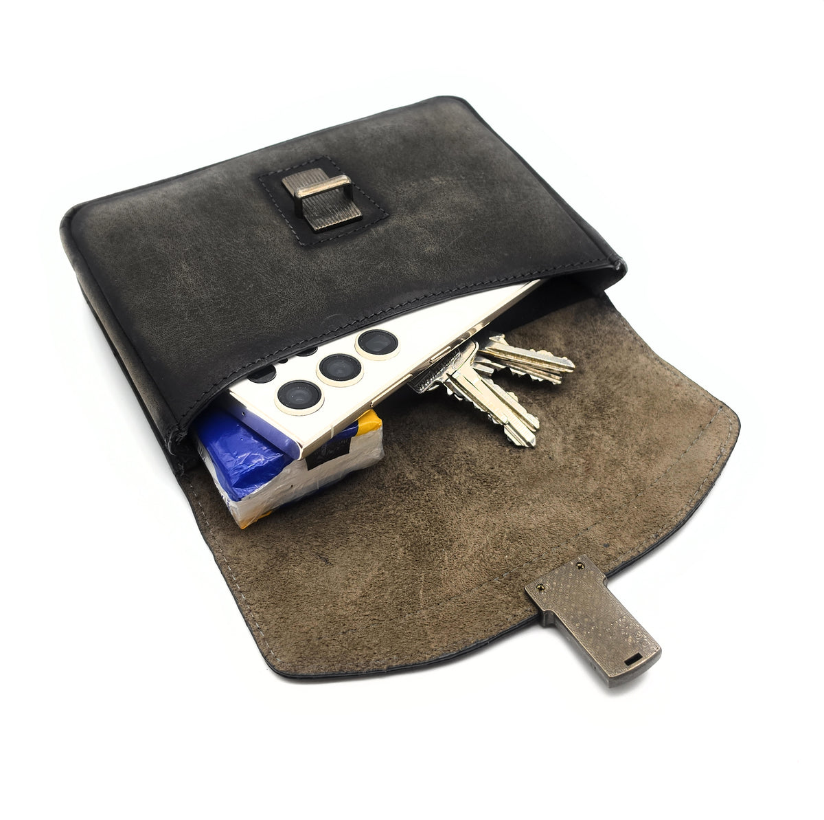 Jockey Club Leder-Gürteltasche aus Hunterleder in Vintage-Optik