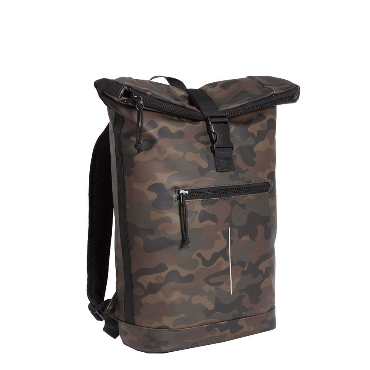 New Rebels New York Rolltop Rucksack Flecktarn – wasserabweisend, 15" Laptopfach, 15 L