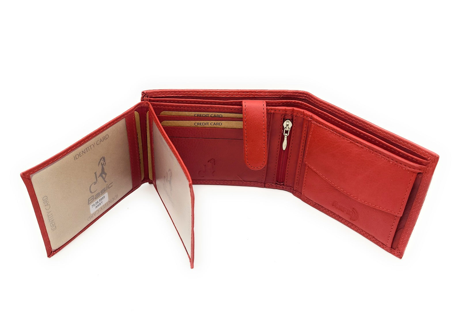 Jockey Club Basic echt Leder Geldbörse Portemonnaie RFID Schutz rot