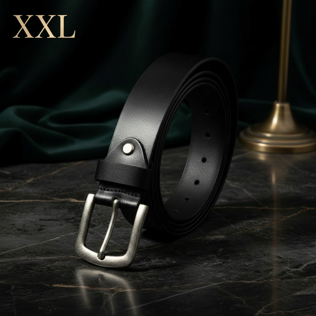 Hill Burry XXXL echt Leder Herren Gürtel Ledergürtel Jeansgürtel Bundweite ca. 135cm schwarz