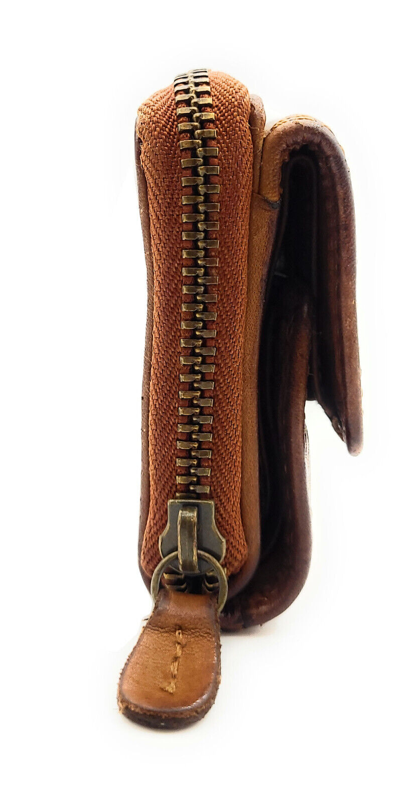 Hill Burry Mini echt Leder Geldbörse Portemonnaie RFID Schutz Waschleder cognac