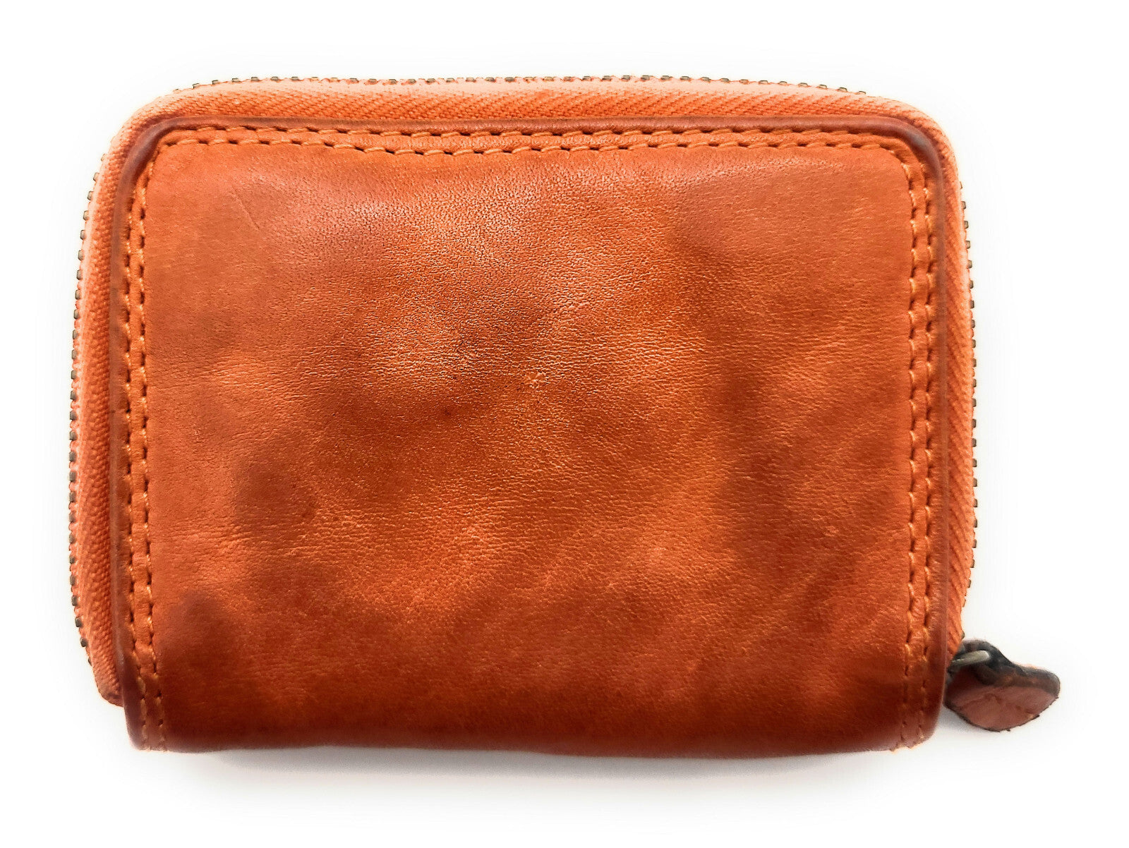 Hill Burry Damen Mini echt Leder Geldbörse Portemonnaie RFID Schutz Waschleder orange