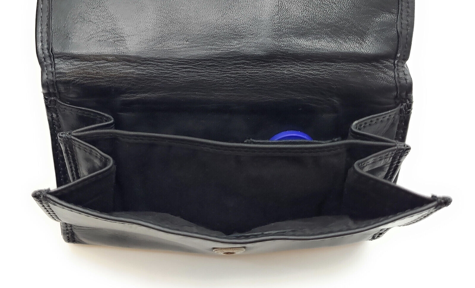 Hill Burry echt Leder Damen Geldbörse Portemonnaie mit RFID Schutz gewaschenes Rindleder schwarz