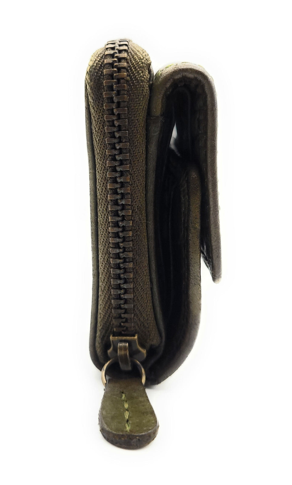 Hill Burry Mini echt Leder Damen Geldbörse Portemonnaie RFID Schutz Waschleder olivgrün