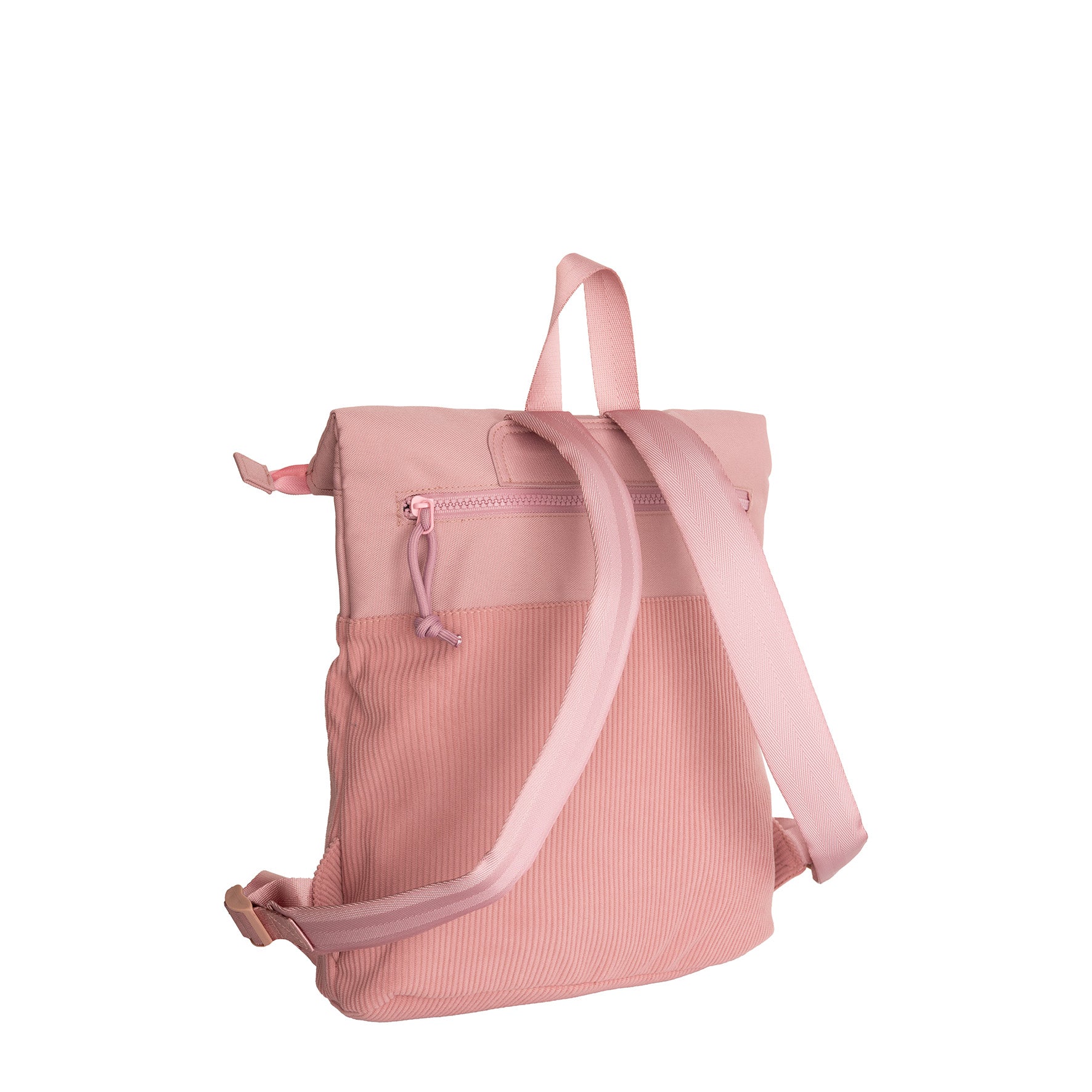 New Rebels Ribbi Roll Up Rolltop City Rucksack Los Angeles Kordoptik rosa