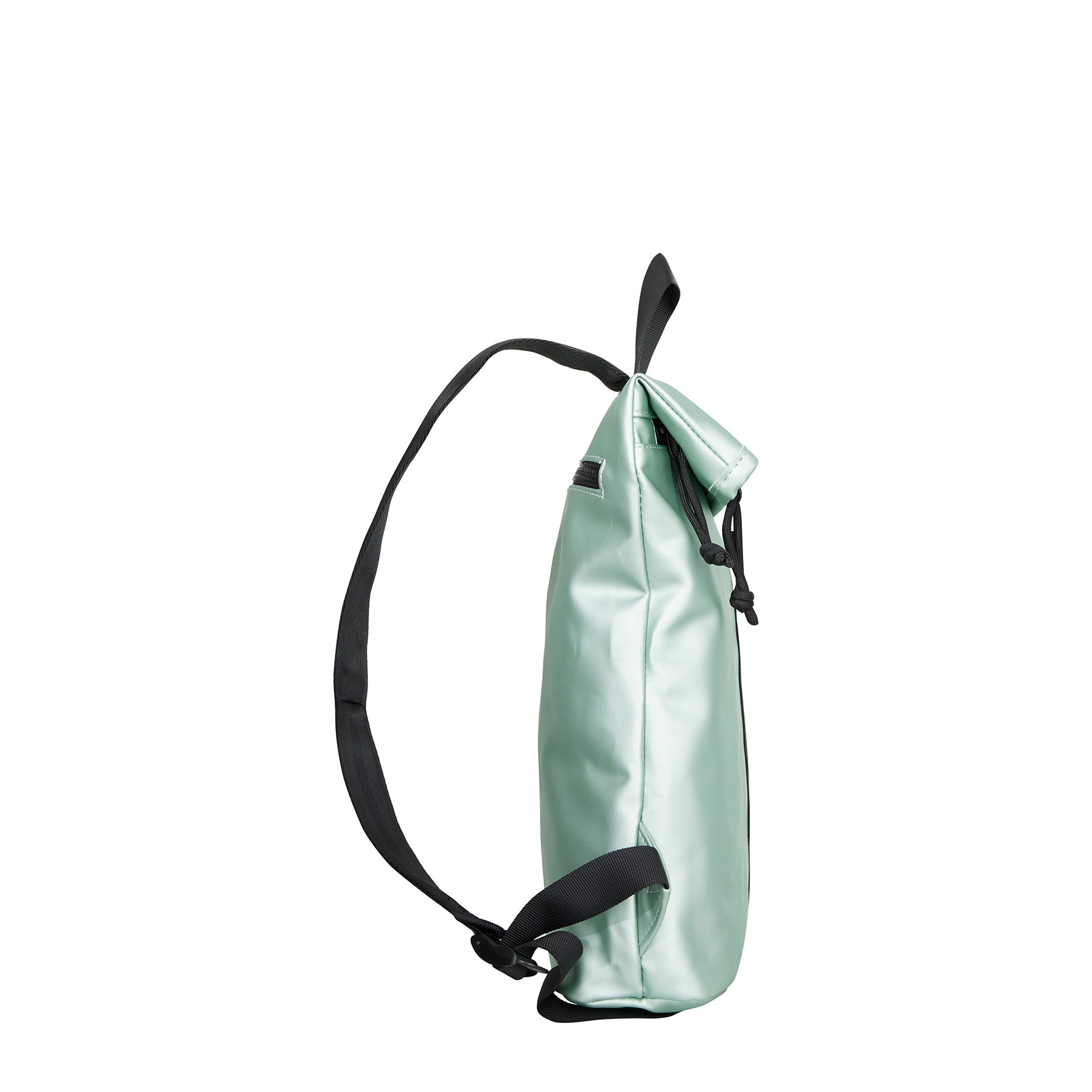 New Rebels Mart Roll Up Rolltop City Rucksack Los Angeles wasserabweisend metallic lightgreen grün