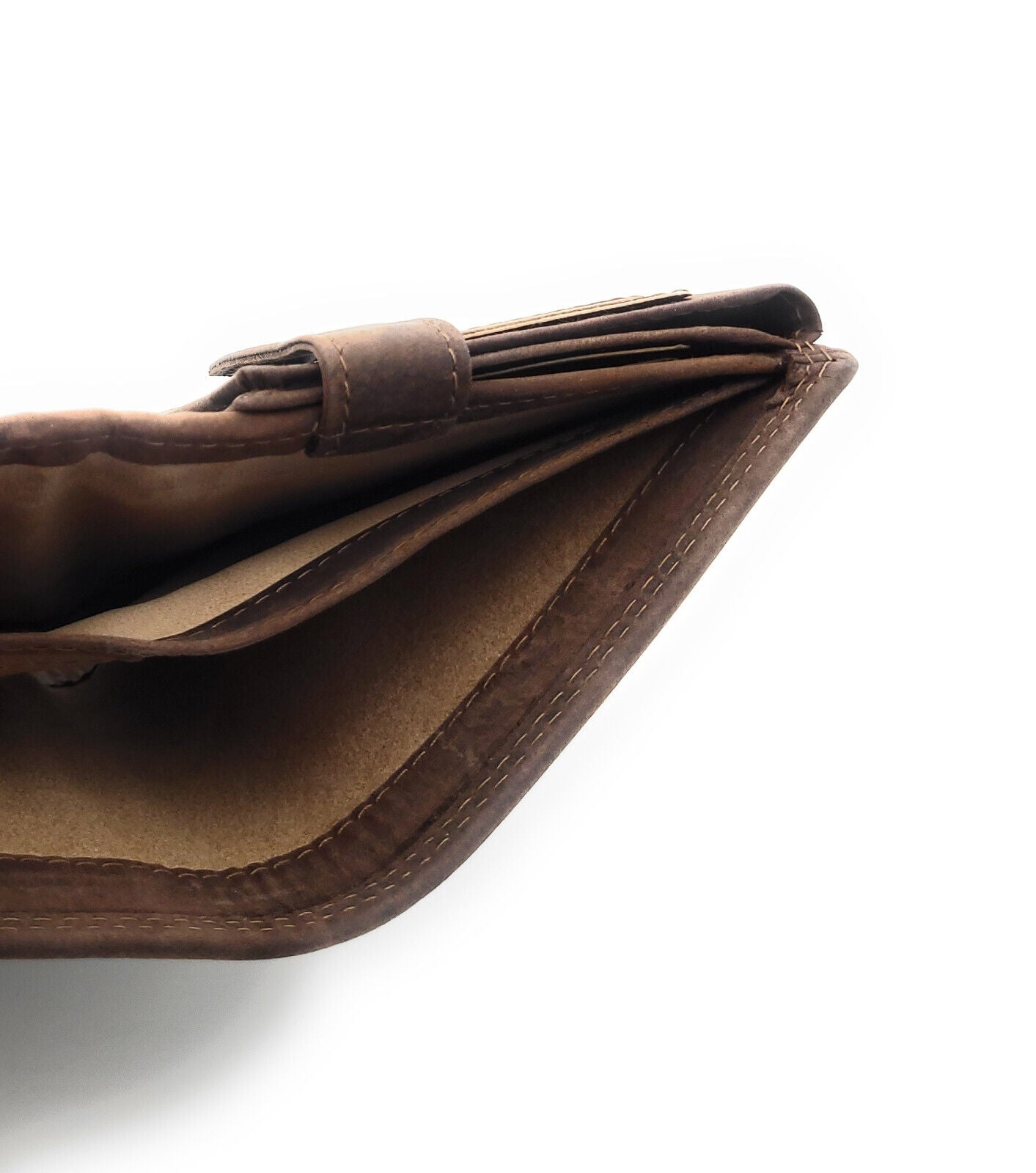 Jockey Club Basic echt Büffel Voll-Leder Geldbörse Portemonnaie Geldbeutel mit RFID NFC Schutz dunkelbraun