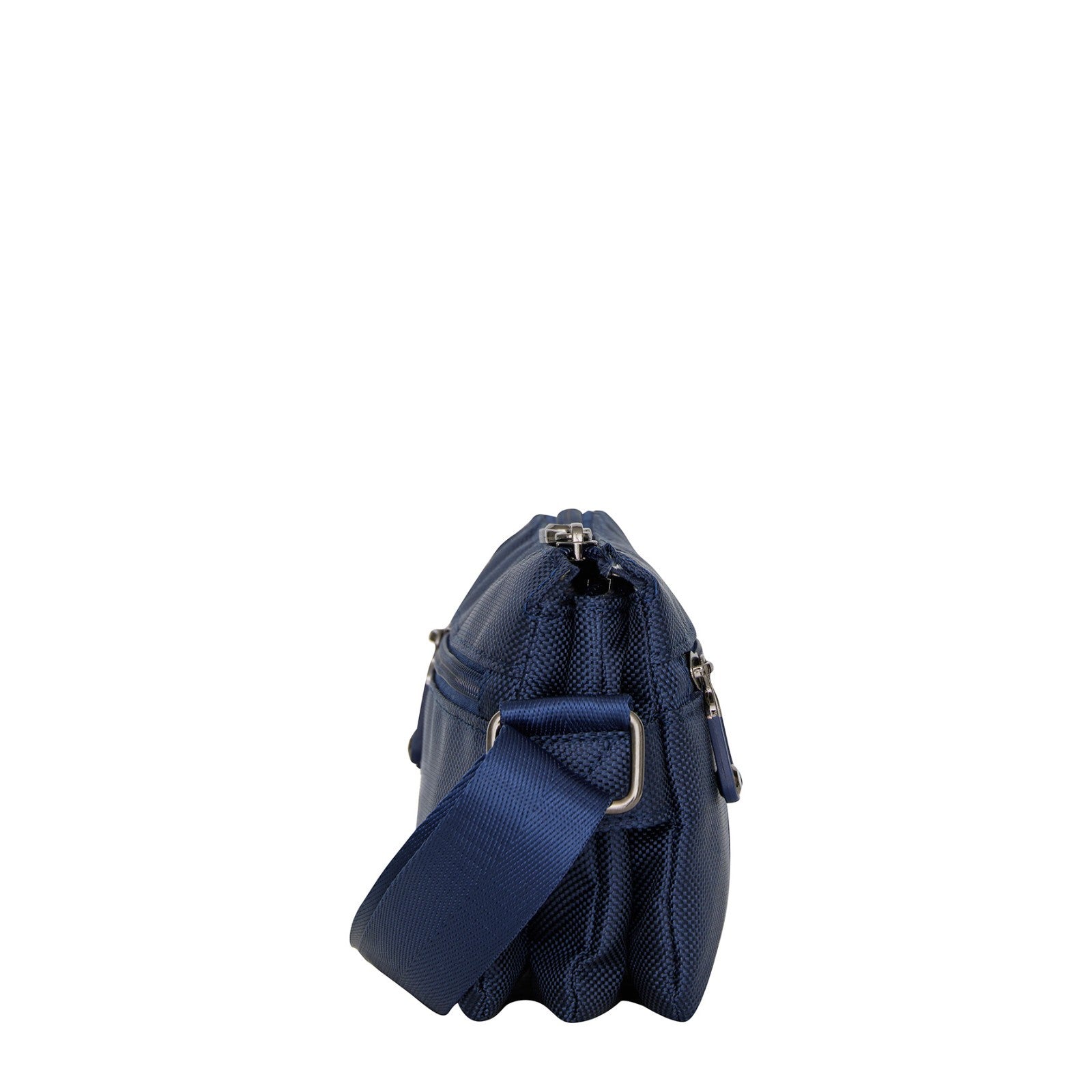 Mustang Umhängetasche Dabas – kleine Schultertasche aus Nylon mit Reißverschlussfächern & verstellbarem Gurt navy blau