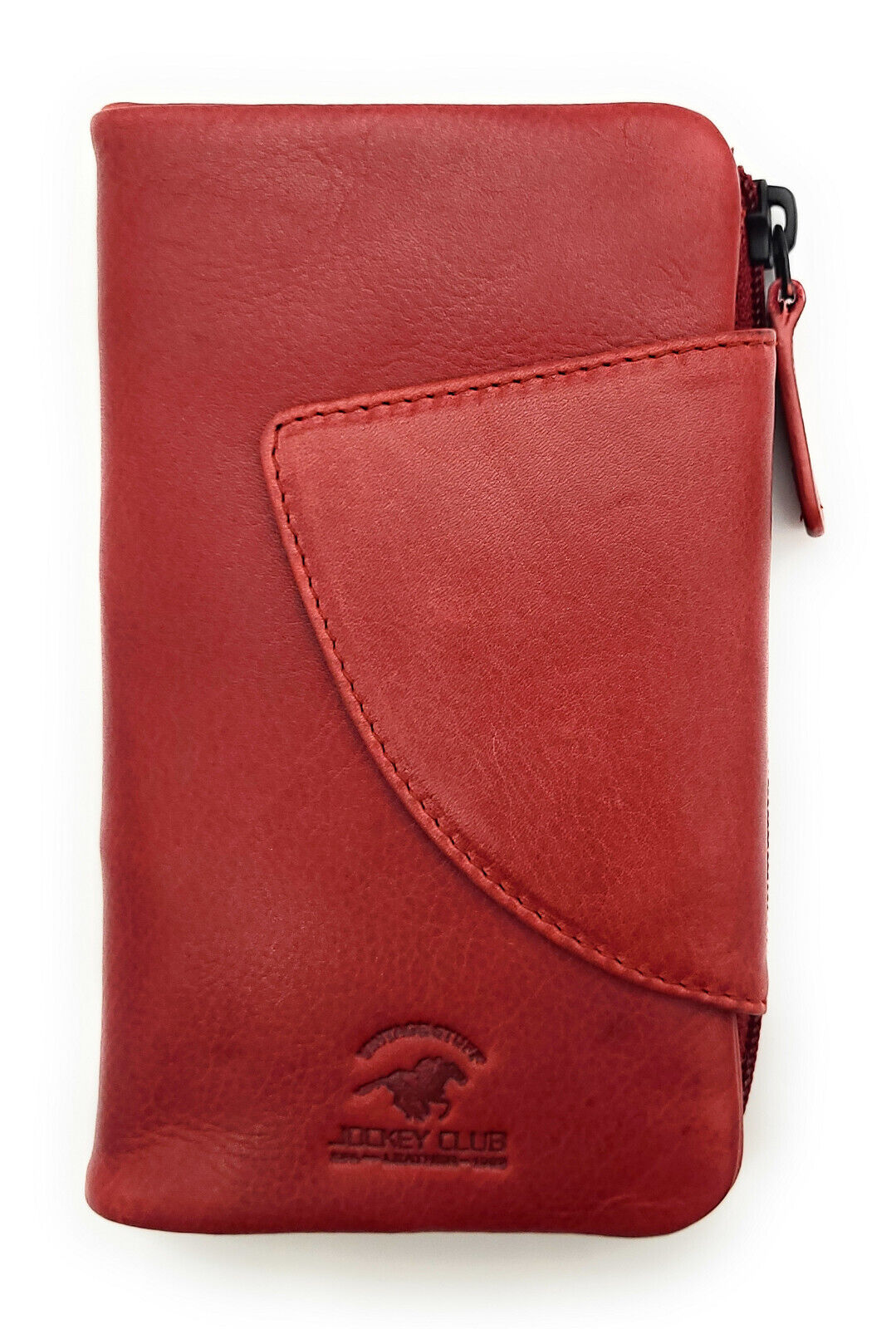 Jockey Club echt Leder Geldbörse Portemonnaie Geldbeutel mit RFID Schutz rot