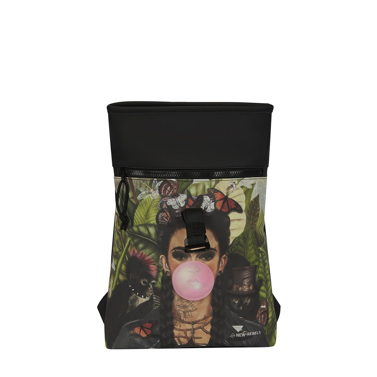 New Rebels Mart Art Roll Up Rolltop City Rucksack Los Angeles Bubble Gum, wasserabweisend