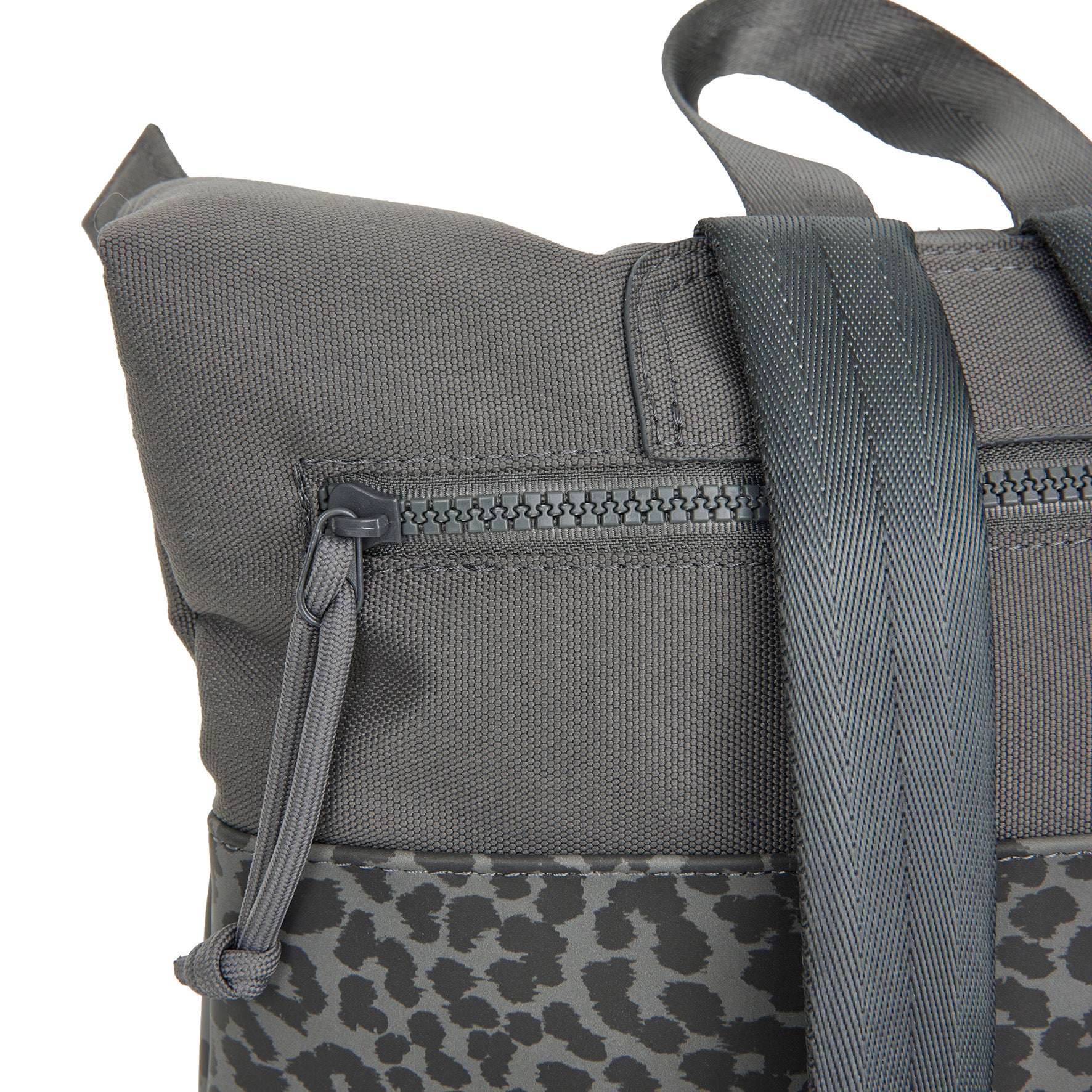 New Rebels Urban Roll Up Rolltop City Rucksack Los Angeles wasserabweisend Leopard anthrazit