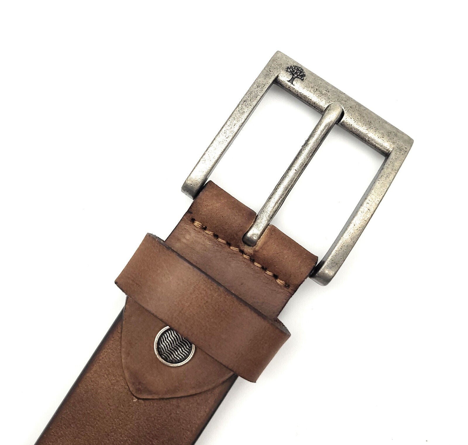 echt Leder Herren Gürtel Ledergürtel Büffelleder Motorrad Bike 115cm braun