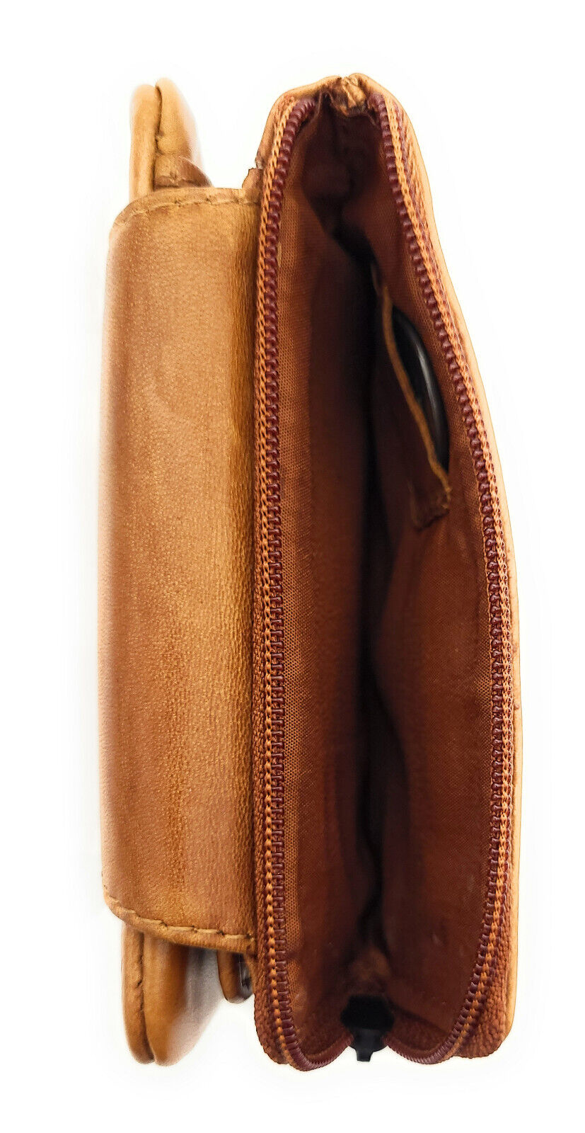 Jockey Club kompakte echt Leder Geldbörse Portemonnaie mit RFID Schutz cognac