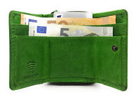 Hill Burry Mini echt Leder Damen Geldbörse Portemonnaie RFID NFC Schutz grün