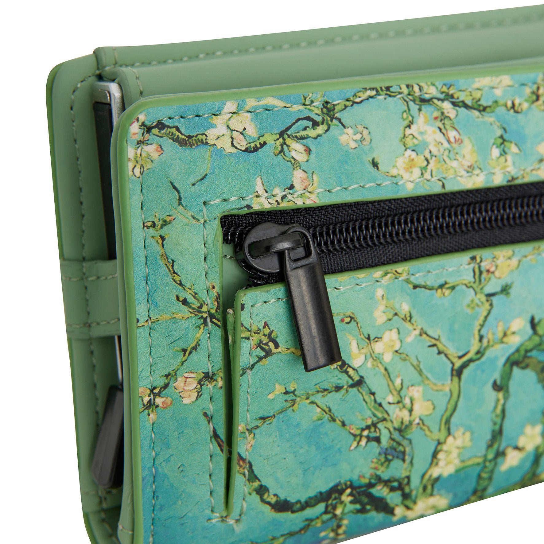 New Rebels Smart Wallet – Van Gogh „Mandelblüte“ | Künstlerisches Portemonnaie mit Münzfach, Kartenetui & Sichtfach