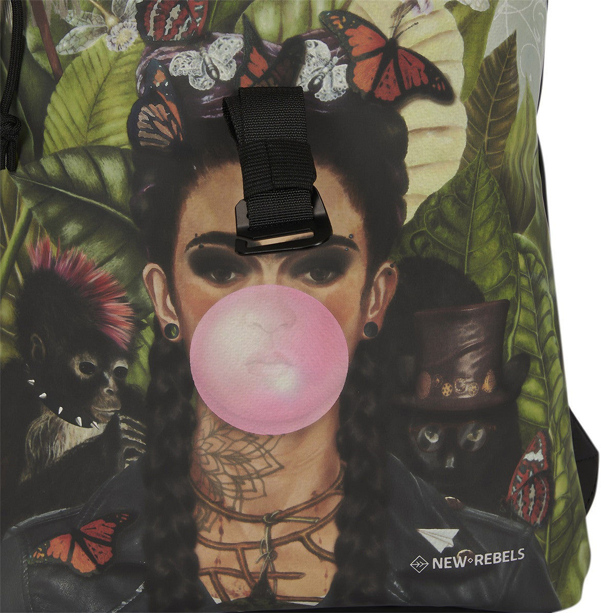 New Rebels Mart Art Roll Up Rolltop City Rucksack Los Angeles Bubble Gum, wasserabweisend
