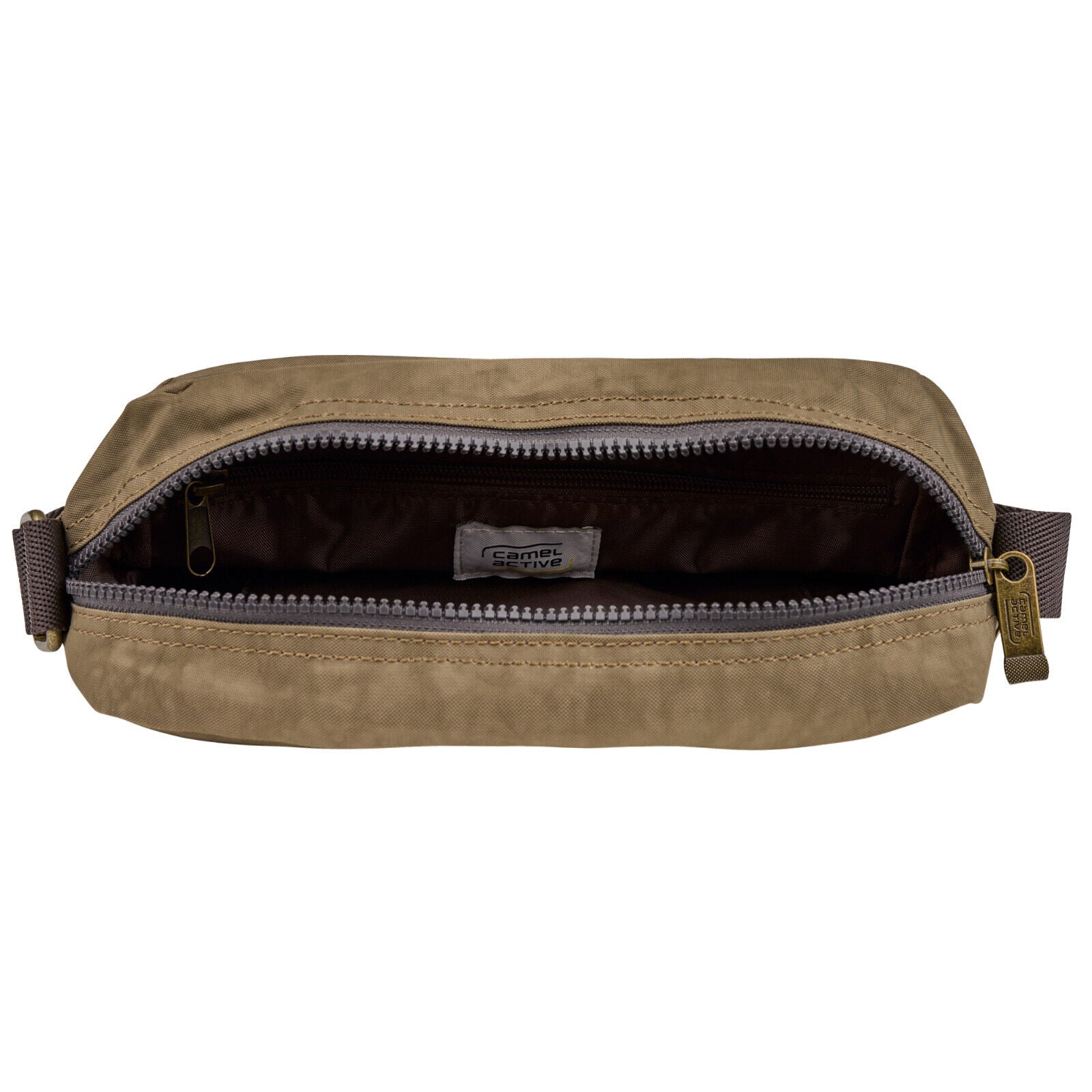camel active Camera Bag JOURNEY – Robuste Umhängetasche mit Reißverschluss & abnehmbarer Extratasche sand