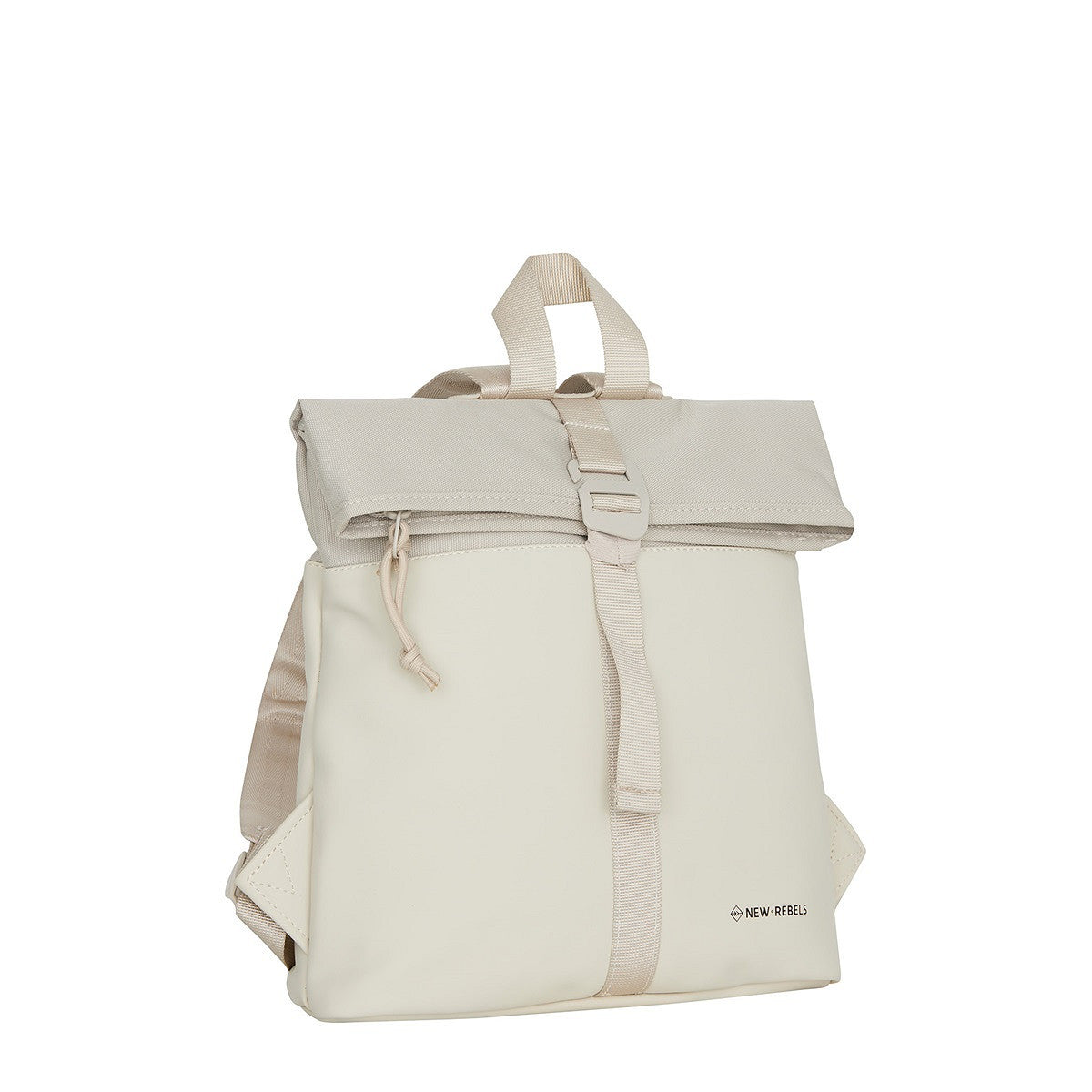 New Rebels Bruce Roll Up Rolltop City Rucksack Los Angeles wasserabweisend Beige