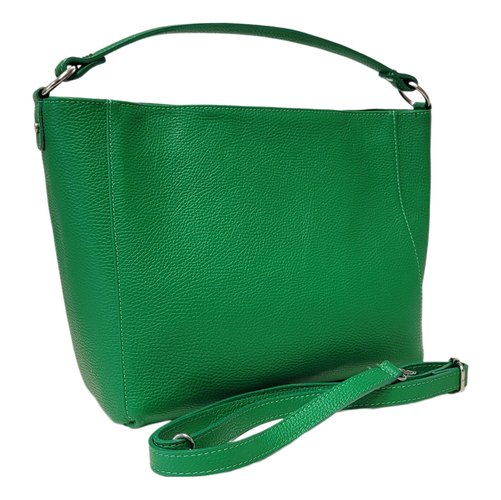 echt Leder Damen Handtasche Umhängetasche Shopper Schultertasche "made in Italy" grün