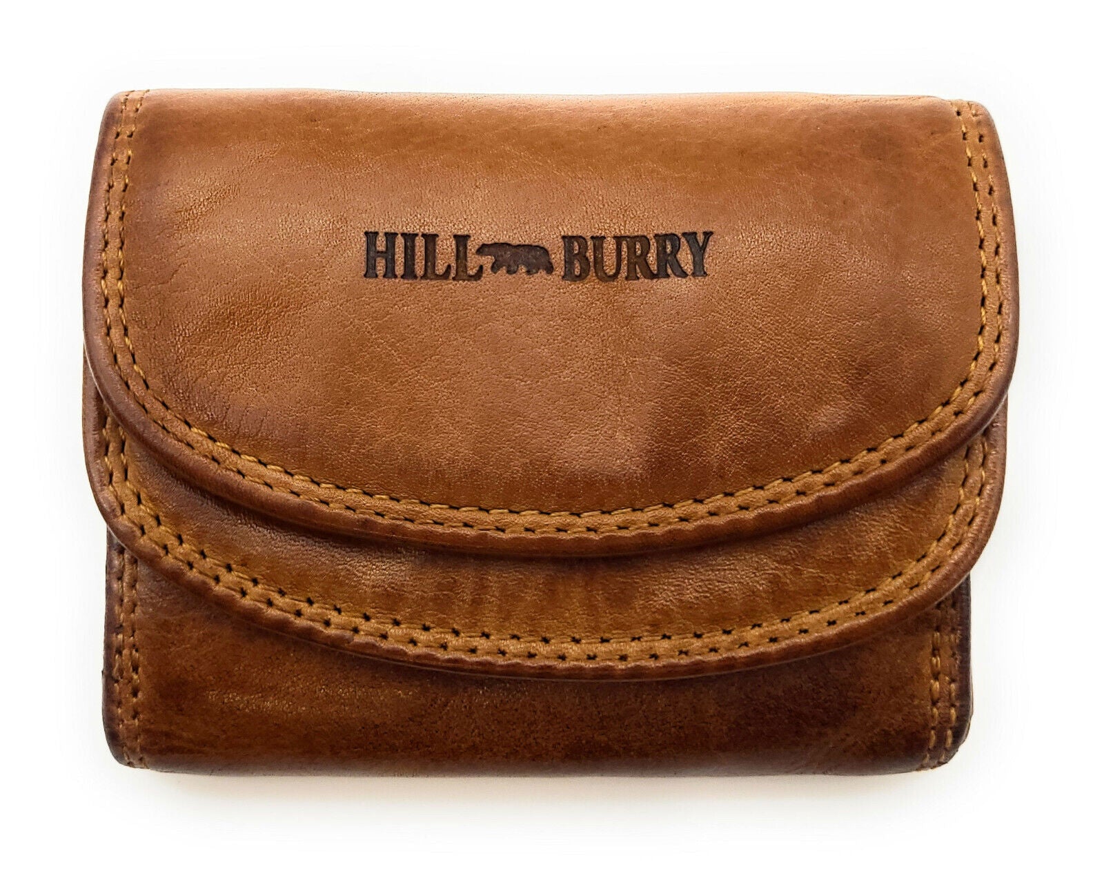 Hill Burry Geldbörse aus Waschleder – Vintage-Look mit RFID-Schutz