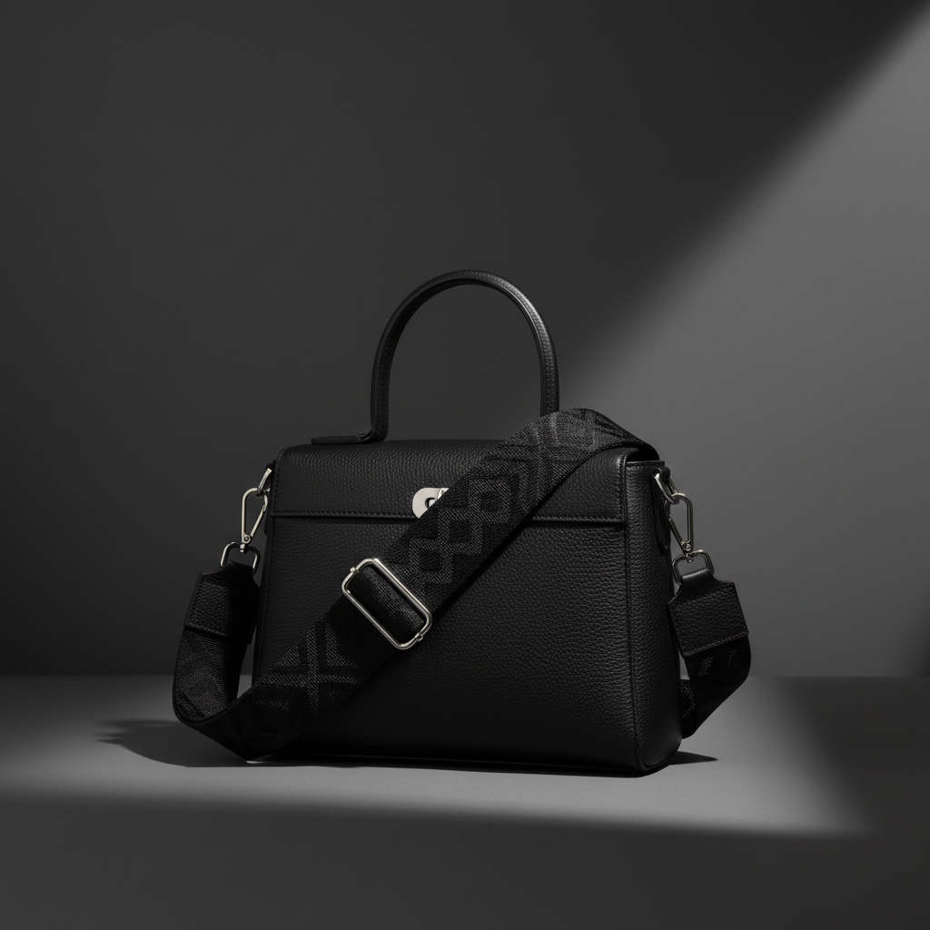 Ersatz Taschengurt Schultergurt Tragegurt Schulterriemen 5cm made in Italy schwarz Echtleder Enden