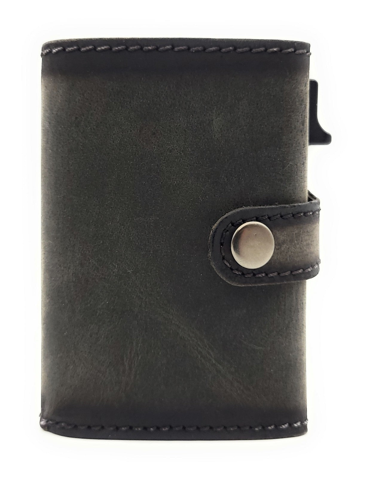 Jockey Club Slim Wallet ClipX RFID – Leder Geldbörse mit Münzfach Grau