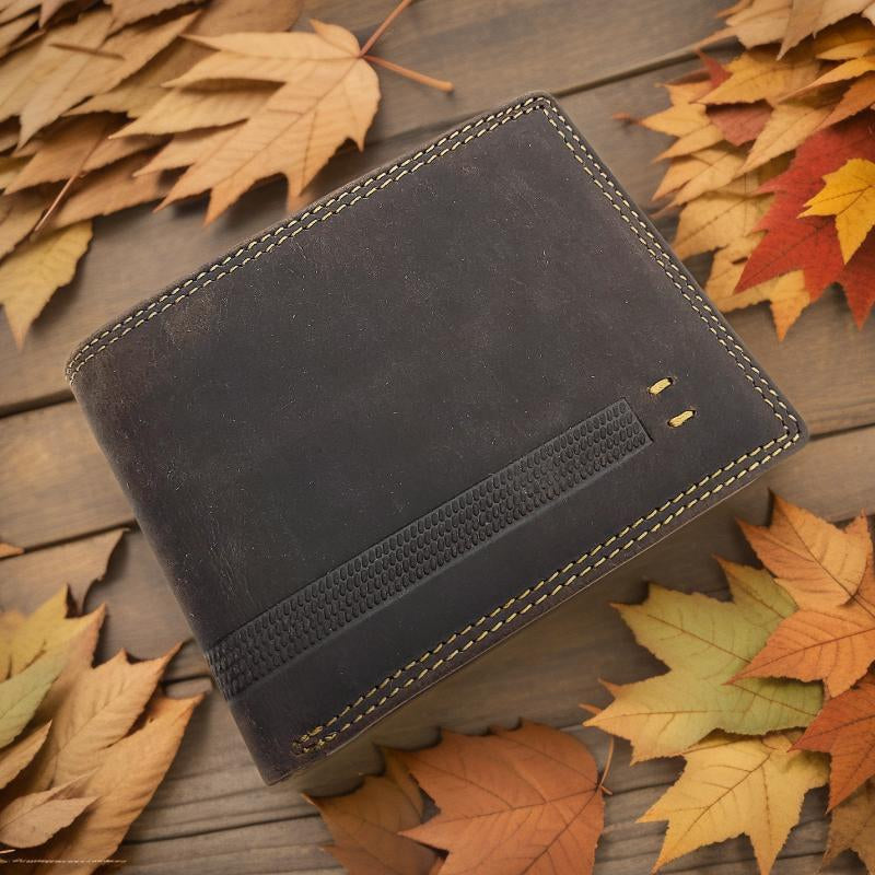 Jockey Club Basic echt Leder Geldbörse Portemonnaie Geldbeutel Hunterleder RFID Schutz dunkelbraun