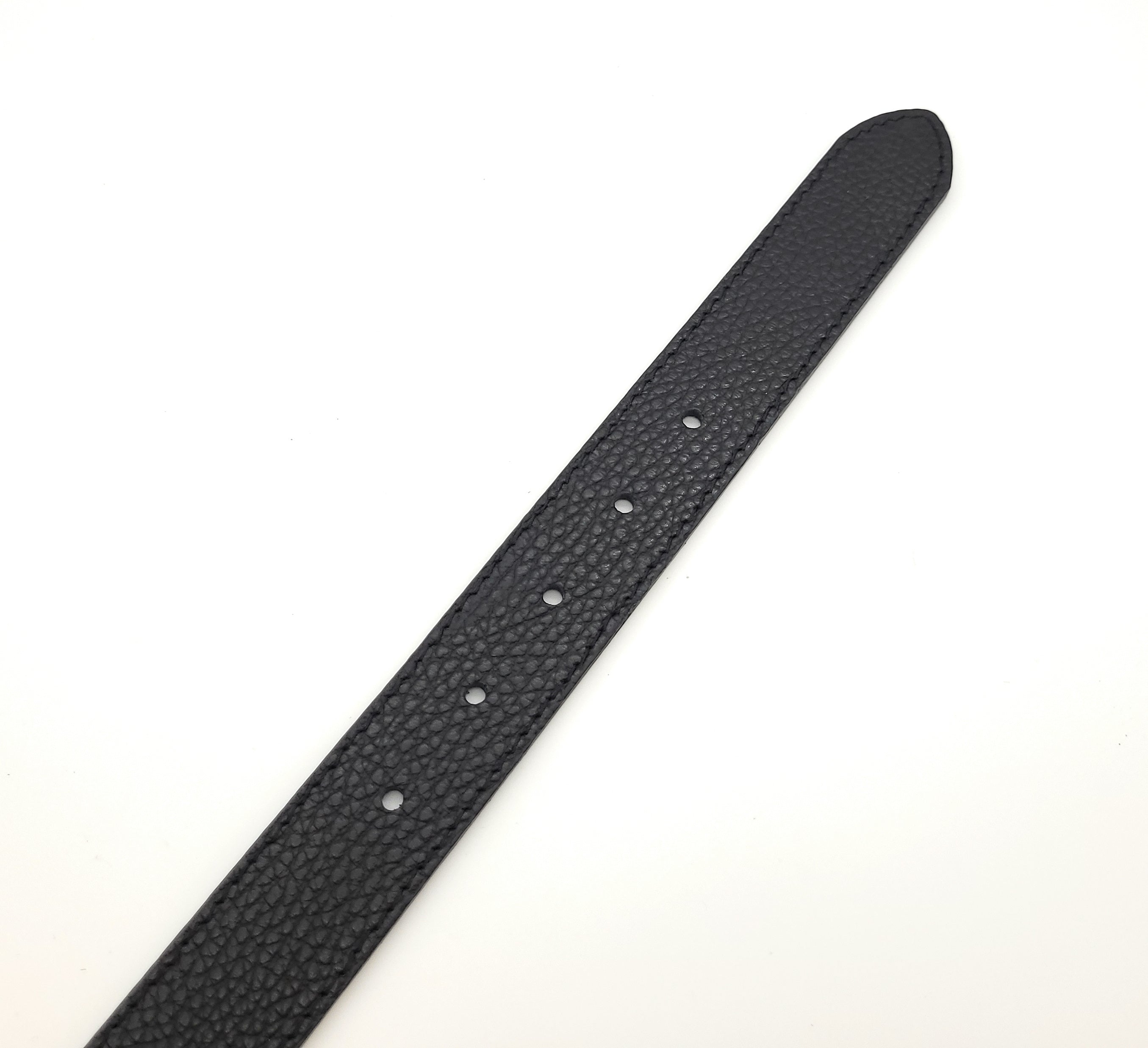 Echtledergürtel Made in Italy – ca. 30 mm breit, kürzbar, Metallschließe, genarbte Oberfläche, 5 Loch Gürtel für Herren & Damen navy blau schwarz