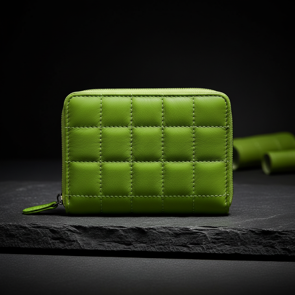 Damen Geldbörse RFID Schutz Nappaleder - Kompakt mit 6 Kartenfächern & Münzfach grün