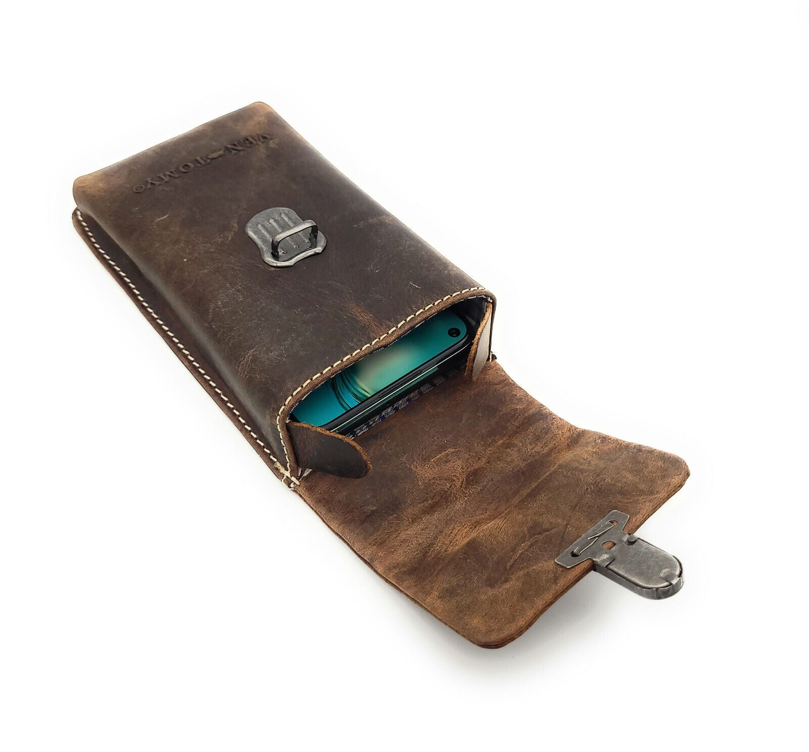 Ven Tomy kleine echt Leder Gürteltasche Bikertasche Hüfttasche Hochformat Hunterleder