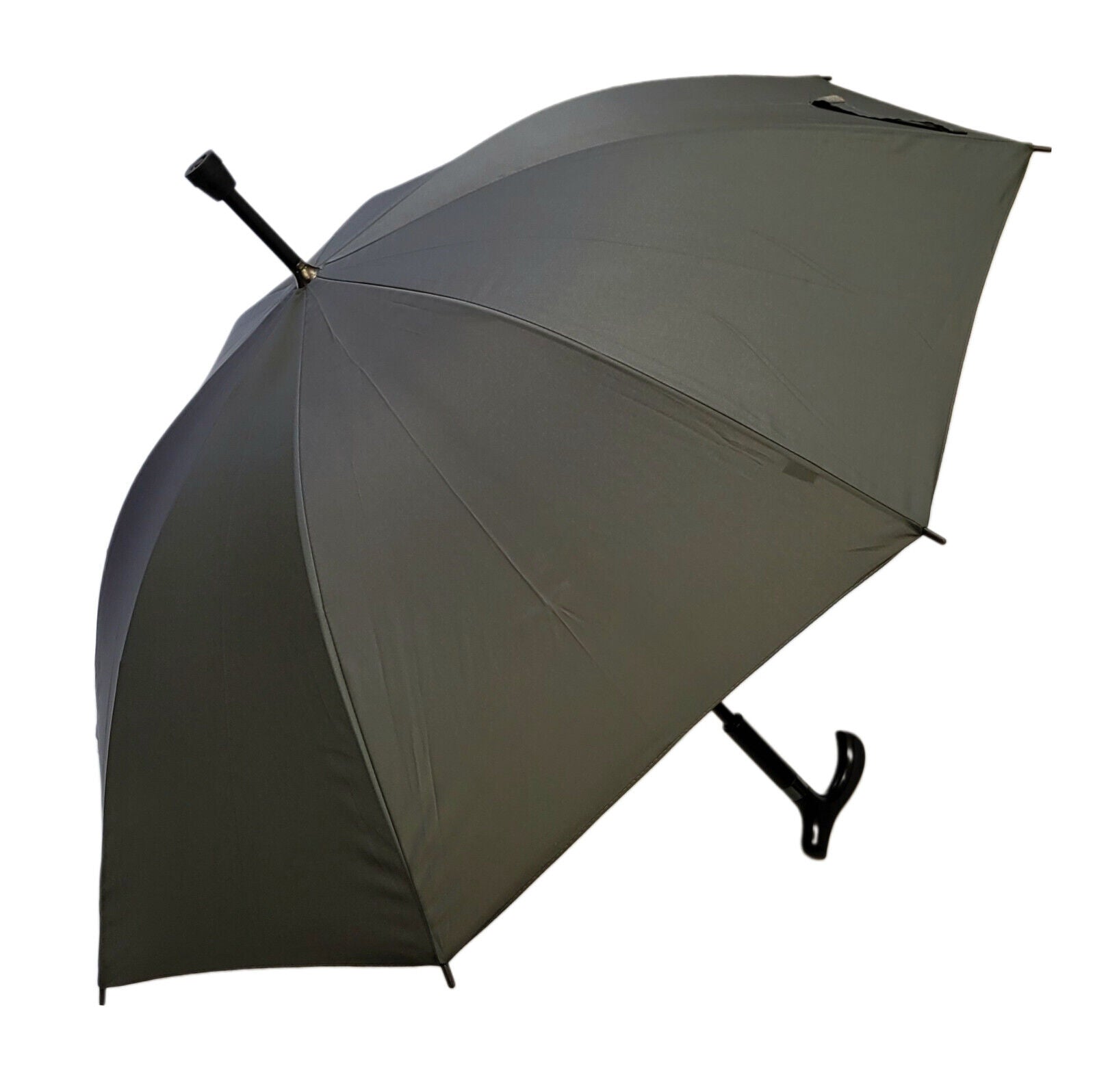 Dr. Neuser Regenschirm Stützschirm Gehhilfe Gehstock Fritzgriff Gummipuffer anthrazit grau