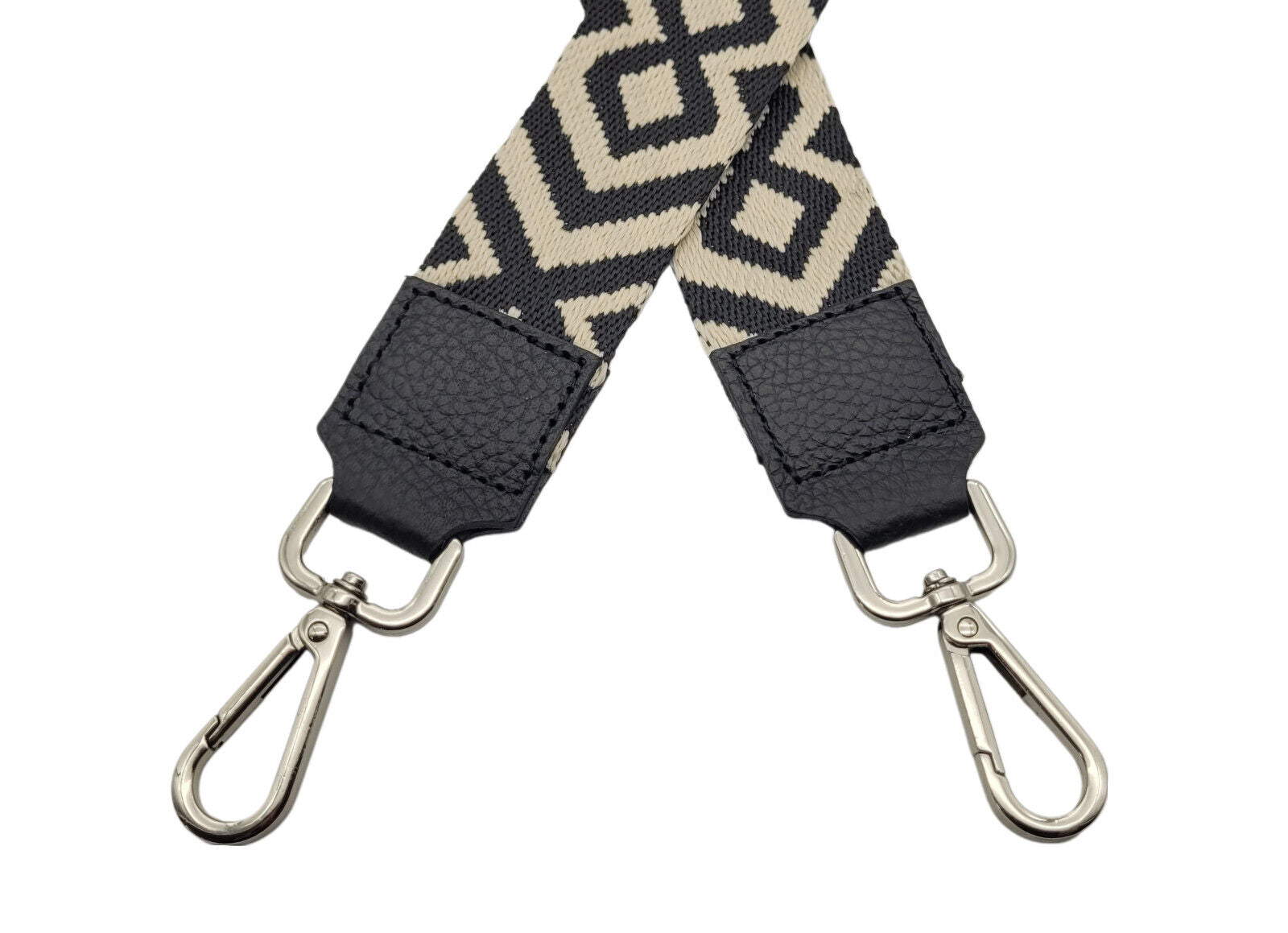 Ersatz Taschengurt Schultergurt Tragegurt Schulterriemen 4cm made in Italy schwarz beige