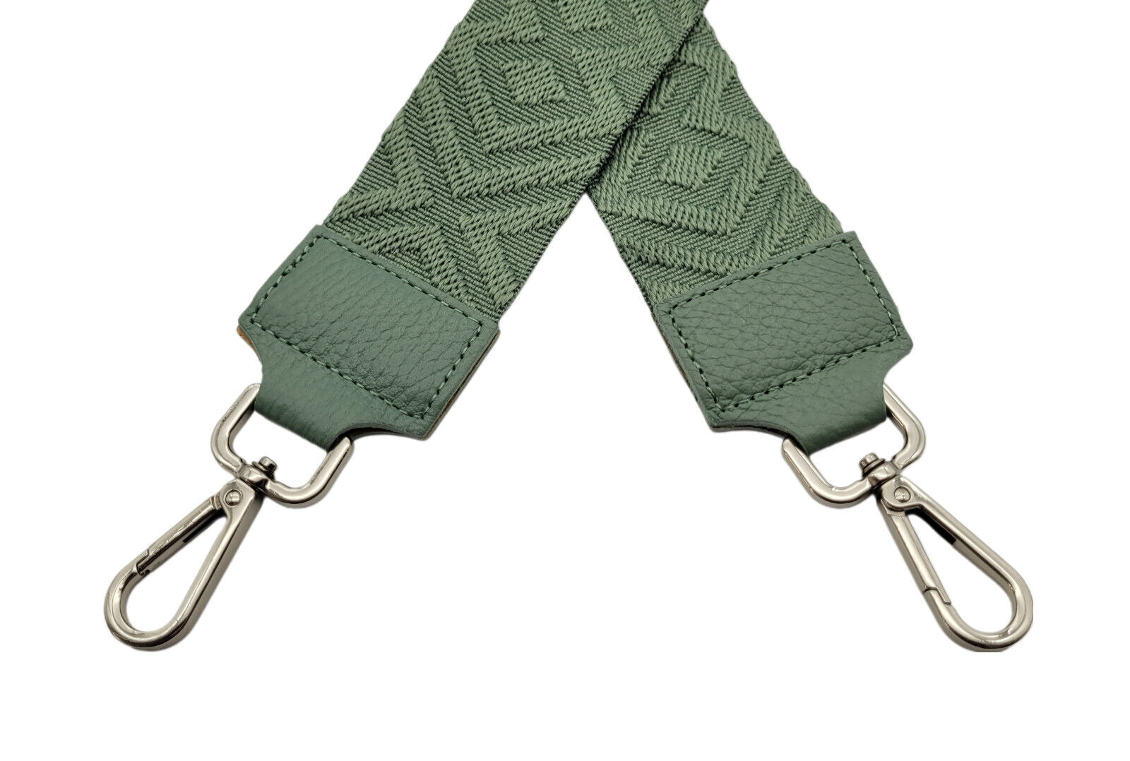 Ersatz Taschengurt Schultergurt Tragegurt Schulterriemen 5cm made in Italy grün Echtleder Enden