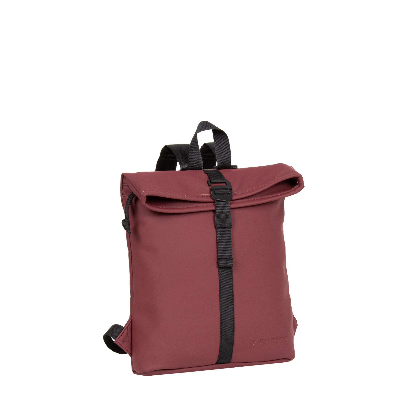New Rebels Mart Roll Up Rolltop City Rucksack Los Angeles wasserabweisend burgundy rot