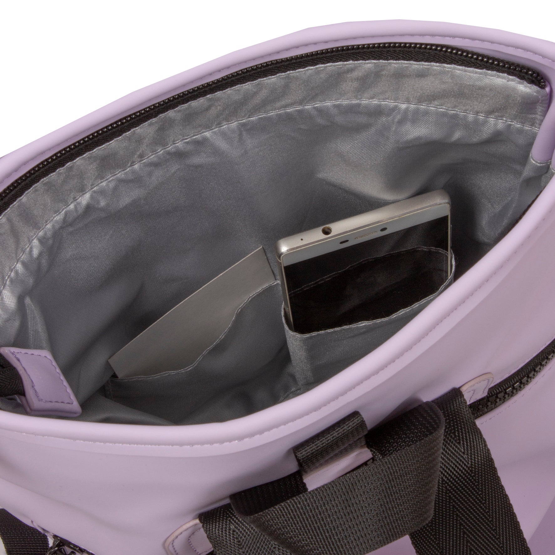 New Rebels Mart Roll Up Rolltop City Rucksack Los Angeles wasserabweisend lila