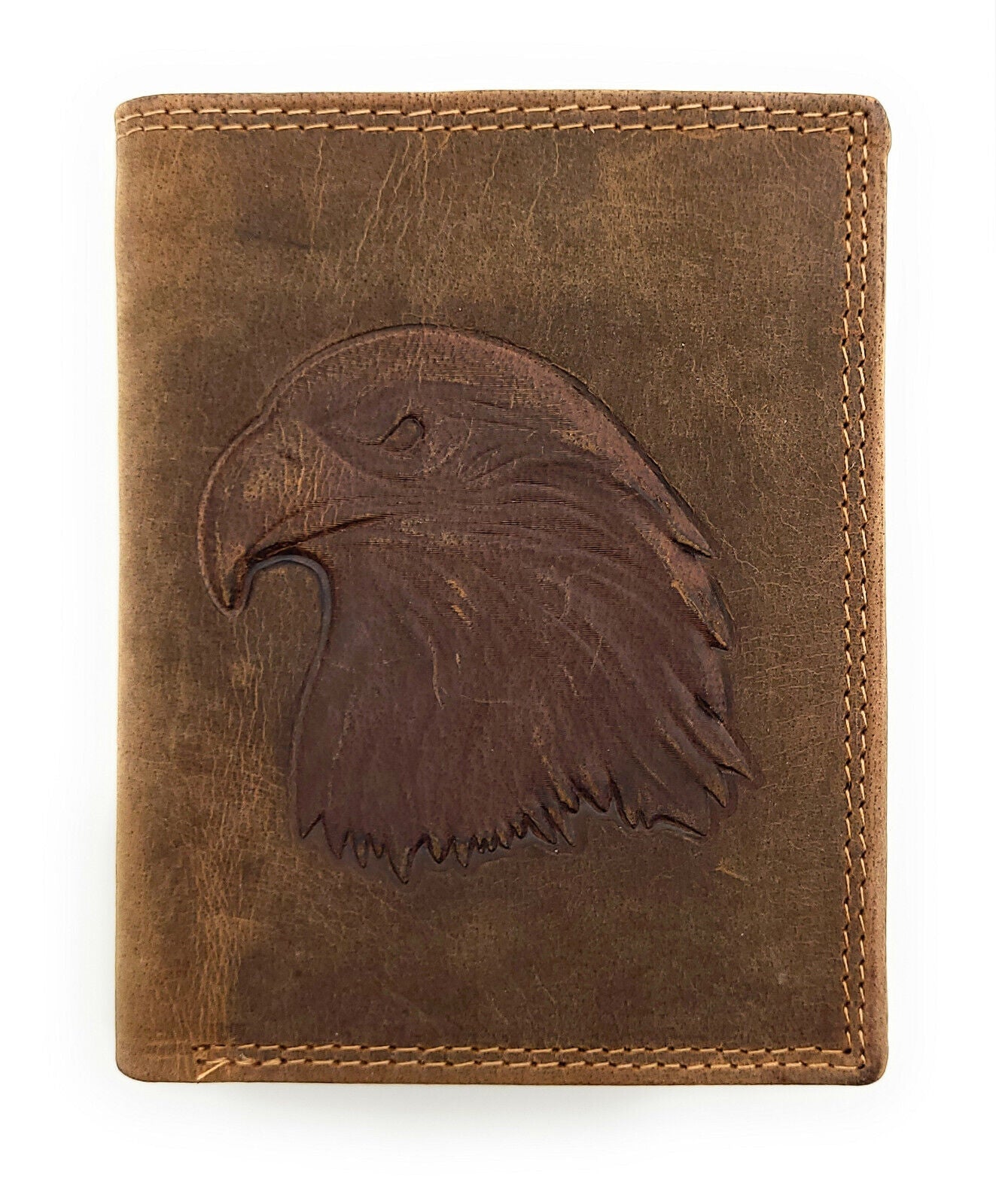 echt Leder Geldbörse RFID Schutz Hunterleder Portemonnaie Adlerkopf