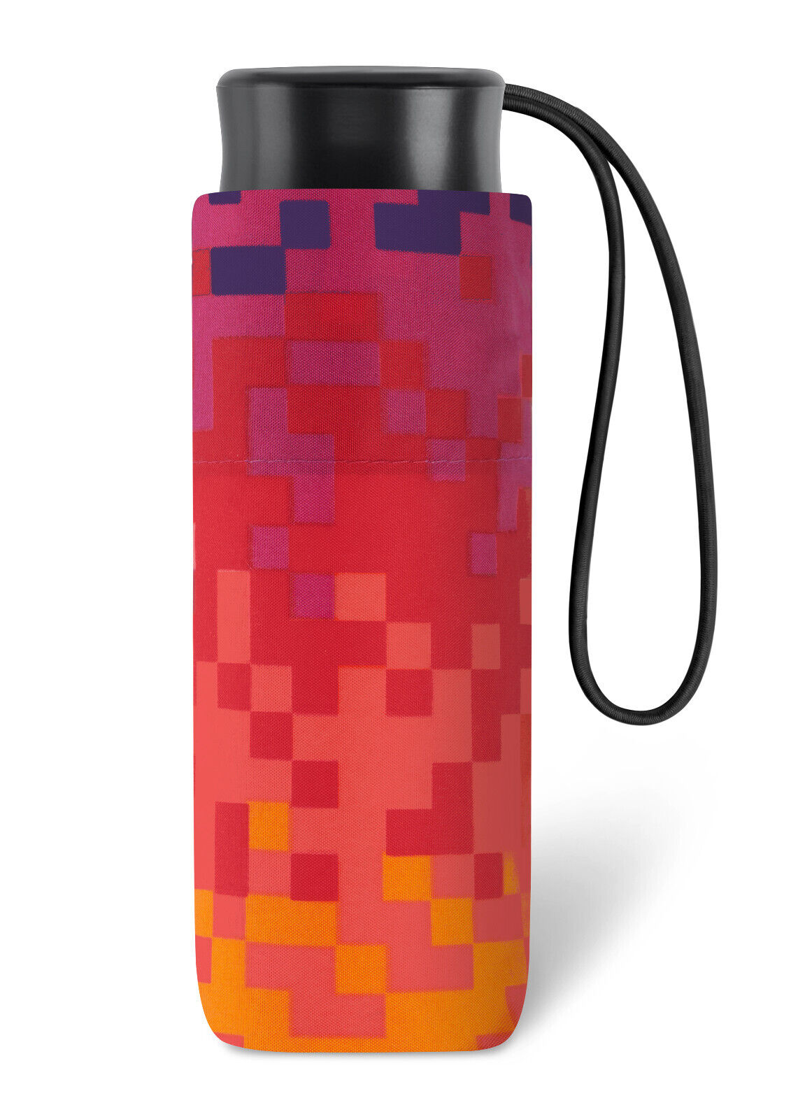 happy rain Regenschirm Taschenschirm ultra mini Pixel Regenbogen rot