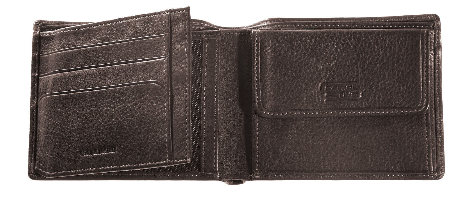 camel active Leder Geldbörse VEGAS – Rindleder, RFID-Schutz & viele Fächer braun