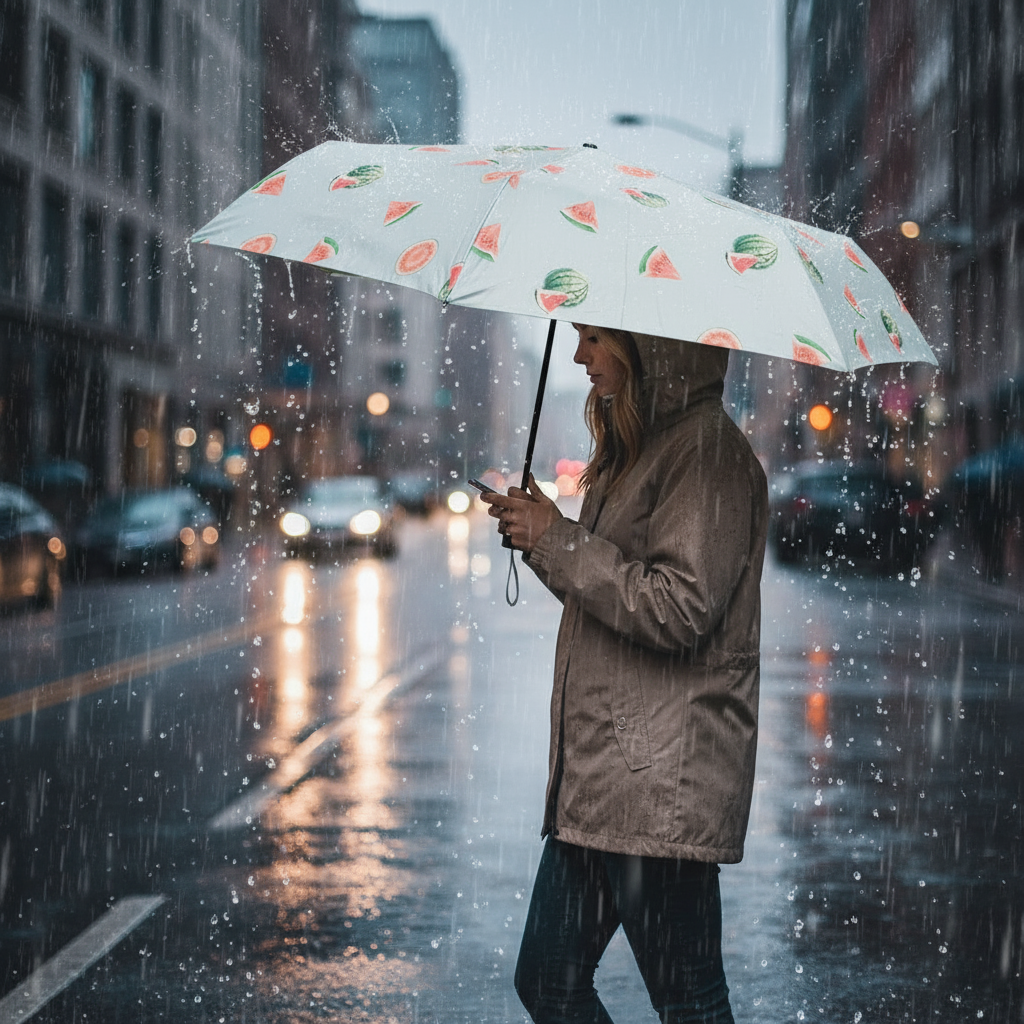 Mini Regenschirm Taschenschirm Schirm klein, leicht & kompakt Melonen