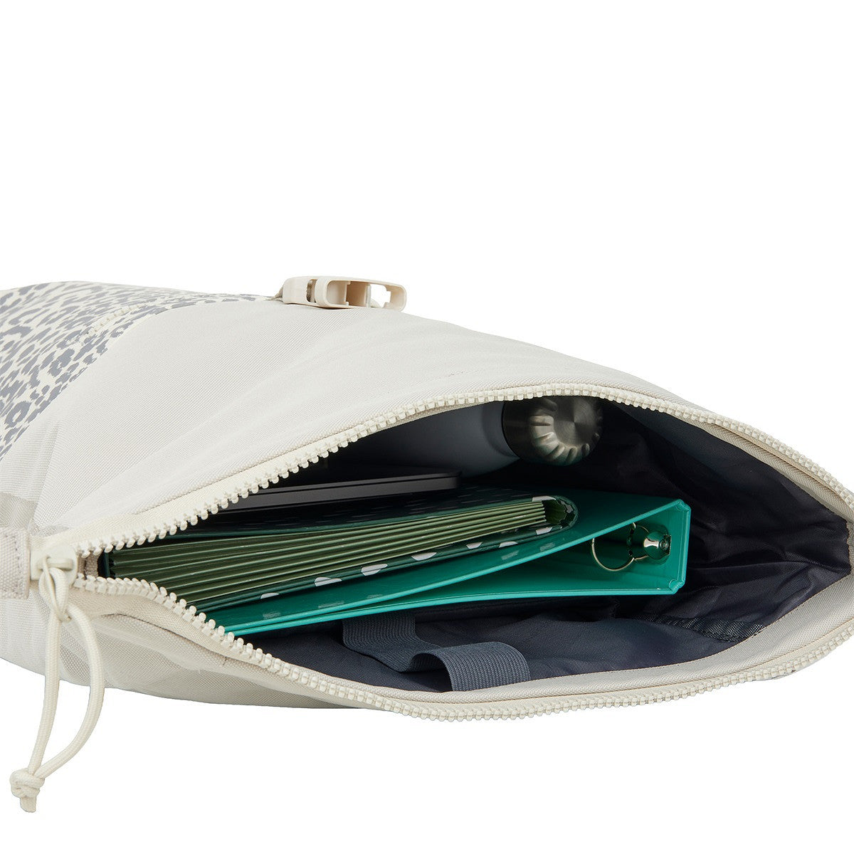 New Rebels Roll Up Rolltop Kurier Rucksack New York, wasserabweisend, Laptopfach Leopard