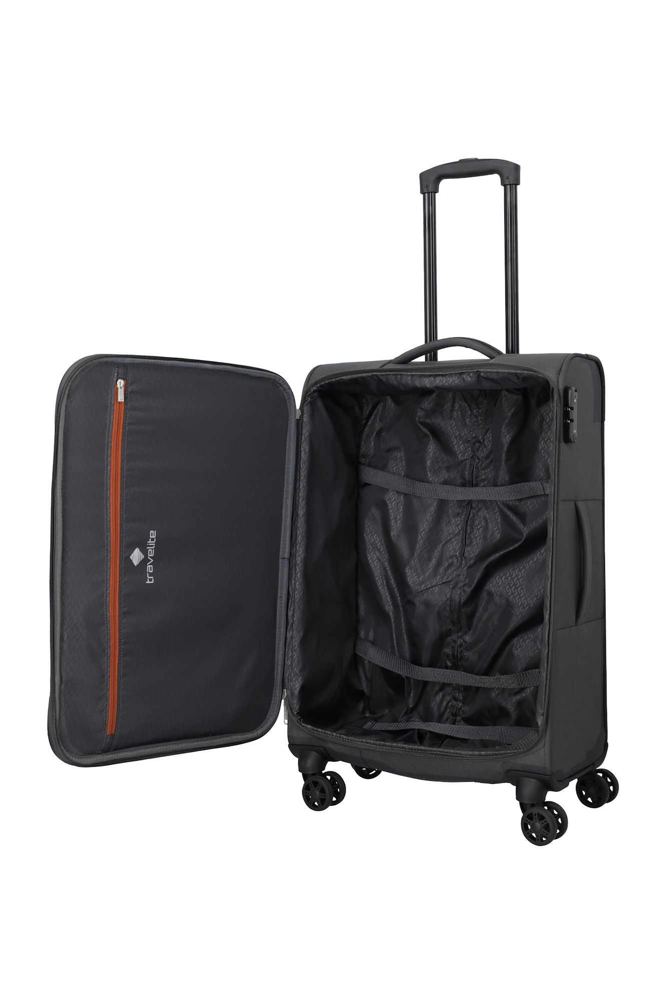 Travelite Priego Trolley M 66 cm – Mittelgroßer Koffer mit 4 Rollen & Zahlenschloss