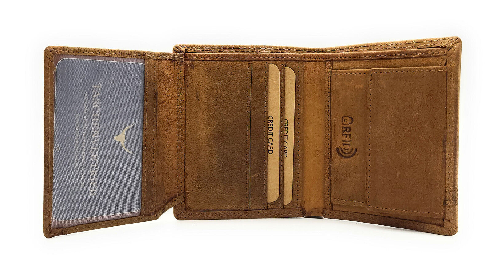 Jockey Club Basic kompakte echt Leder Geldbörse Portemonnaie Geldbeutel mit RFID Schutz